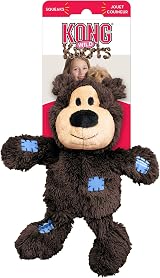 KONG WildKnots Bears Dog Toy Small Medium Knotted Rope Squeaker view 8