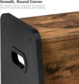 HOOBRO Kids Step Stool Two-Tier Wooden Stool Non-Slip Pads Rustic Brown Black view 8