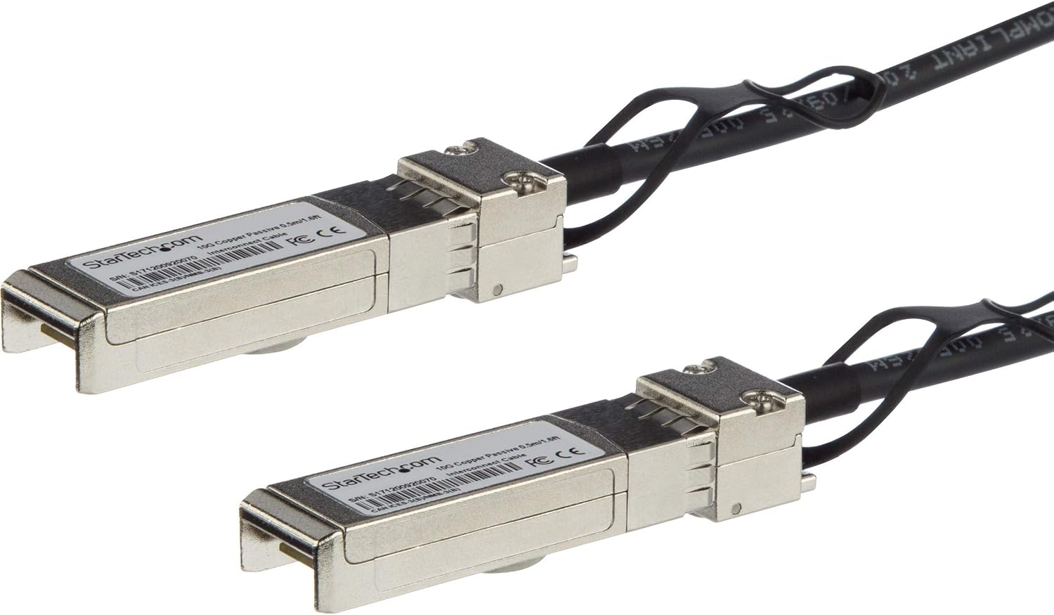 StarTech.com Cisco SFP-H10GB-CU0-5M Compatible 0.5m 10G SFP+ to SFP+ Direct Attach Cable Twinax