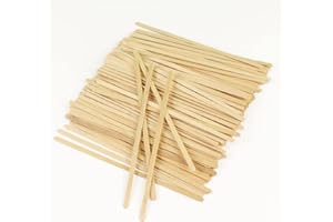 EVYIENEN Wooden Coffee Stirrers Sticks Disposable Biodegradable Natural Round-End Birch Wood Stir Sticks Eco-Friendly Drink Stirrer for Coffee Bar (500, 5.5 Inch)