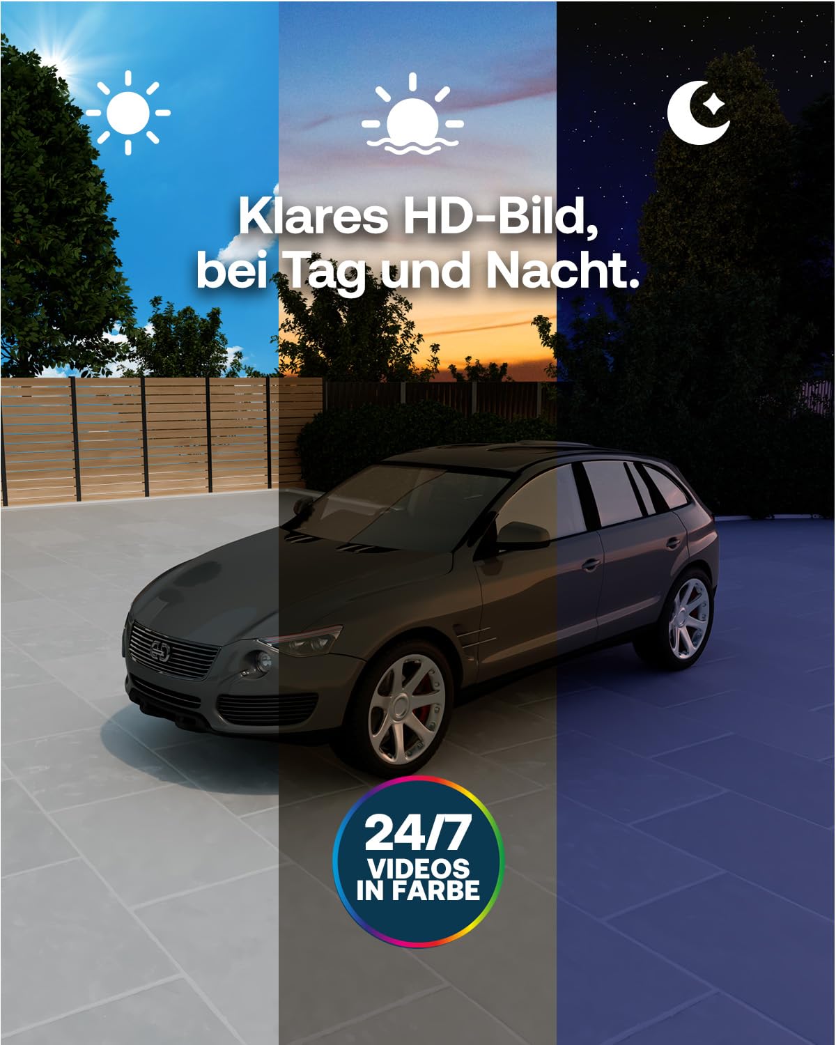 Arlo Essential 3 HD Akku Überwachungskamera Aussen WLAN, Kabellos, 1080p Video, Farbnachtsicht, Licht, Bewegungsmelder, Sirene, 2-Wege Audio, Smart Home + Arlo Secure Plan Testzeitraum, 2er Set 3