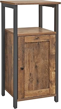 Vasagle Bijzetkast Klein Keukenkastje Commode Kasten Hal Kast Dressoir 37 X 30 X 80 Cm Keuken Woonkamer Eetkamer Kantoor Badkamer Industrieel Ontwerp Donkerbruine Lsc24bx Amazon Nl