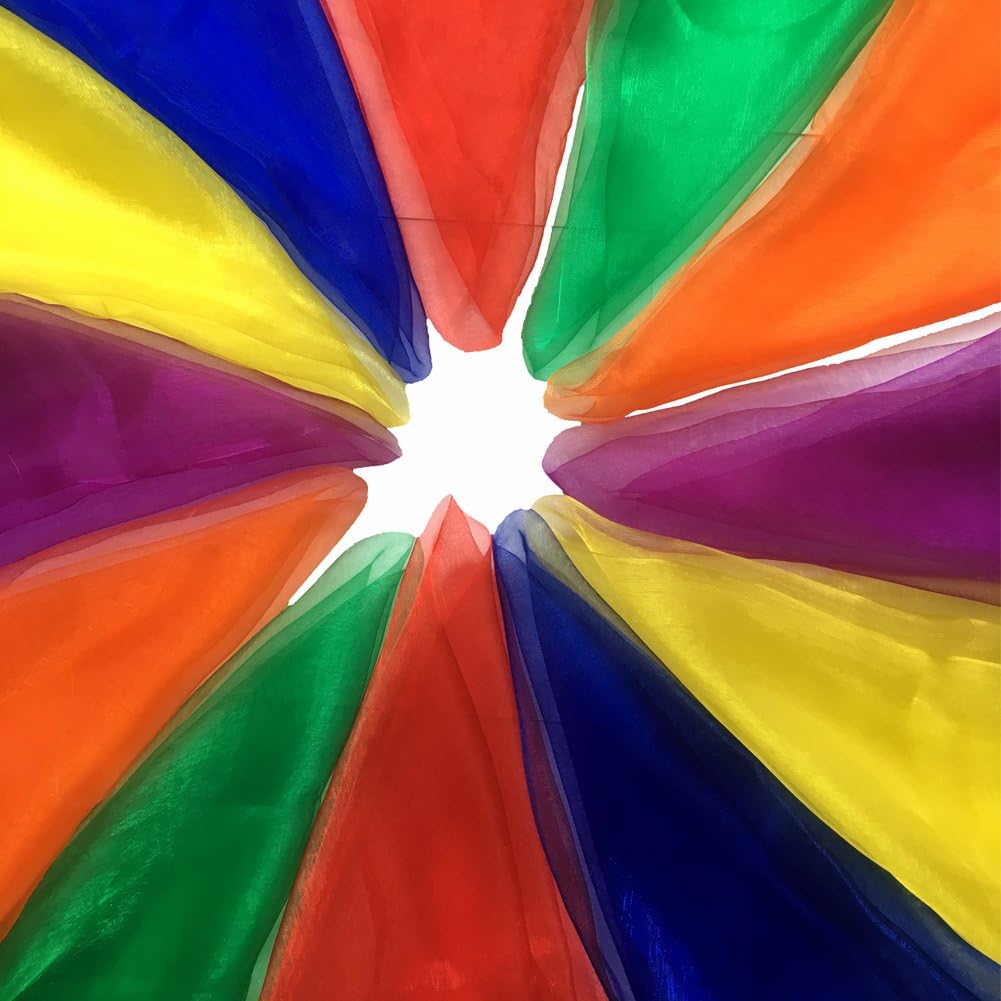 Rhythm Band Large Rhythm Scarves Multi-Color(Pack of 12): Toys & Games