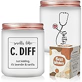 Risnoae Doctor Gifts for Women Men, Funny Medical Student Gifts, Med School Appreciation, Christmas, Residency Graduation Present for Future Female Surgeon, Best Dr. - Lavender Scented Candle