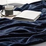Bedsure Fleece Throw Blanket 150x200 Navy Soft Microfibre Polyester view 5