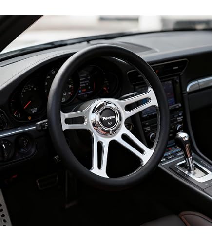 Amazon.com: Flashpower 14'' Billet Steering Wheel Black Full Wrap