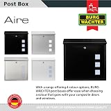 Burg Wachter MB08BK Wall Mounted Post Box Black Galvanised Steel Lockable A4 view 6