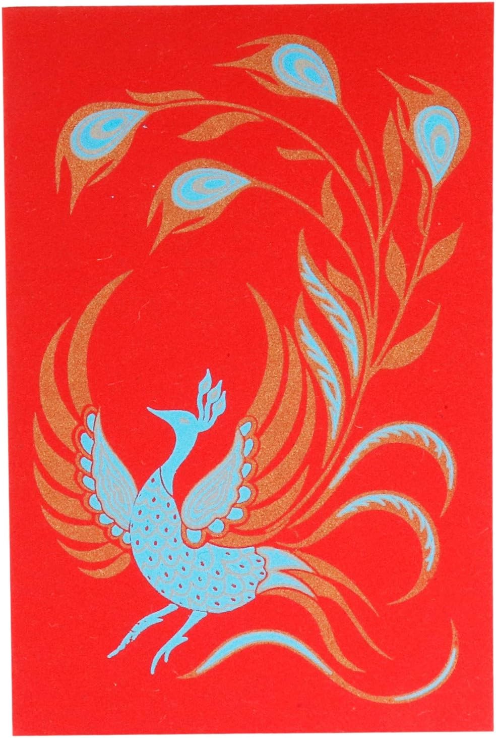 Purpledip Paper Card-Envelope Pack (Set of 10) 'Merry Peacock': Handmade Organic Paper Cards 6 * 4 inches for Personalized Greetings (11455) - Image 4