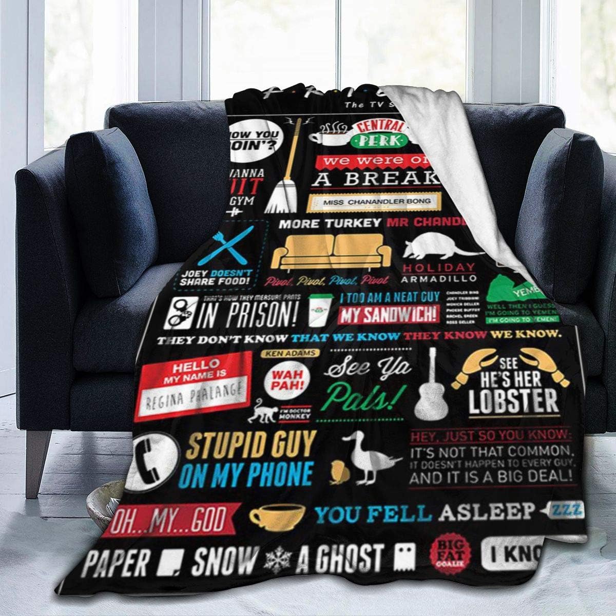 Friends Tv Show Poster Novelty Blanket Fleece Throw Blanket Super Soft