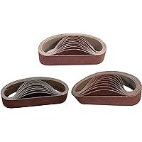 Eatbuy 30 PCS Sanding Belts 1.2 x 13 Inch, 80/240/800 Grit Abrasive Sanding Belts, Belt Sander Sandpaper, Aluminum Oxide Sand