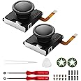 GuliKit Switch Joystick Replacement,No Drift,Hall Joystick Thumb Stick for Switch/Switch OLED/Switch Lite Joycon,Left/Right Hall Effect Sensor Joystick Repair Kit/Tool,Thumbstick Cap(1 Pair)