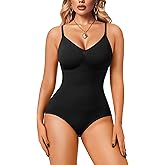 Irisnaya Women Slimming Bodysuits Shapewear Tops Tummy Control Body Shaper Spaghetti Strap Camisole Leotards Bodycon Jumpsuit