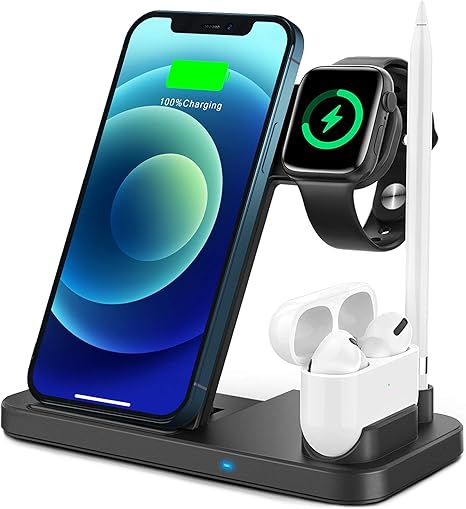 4 In 1 Wireless Charger Apple Watch And Airpods Amazon De Elektronik
