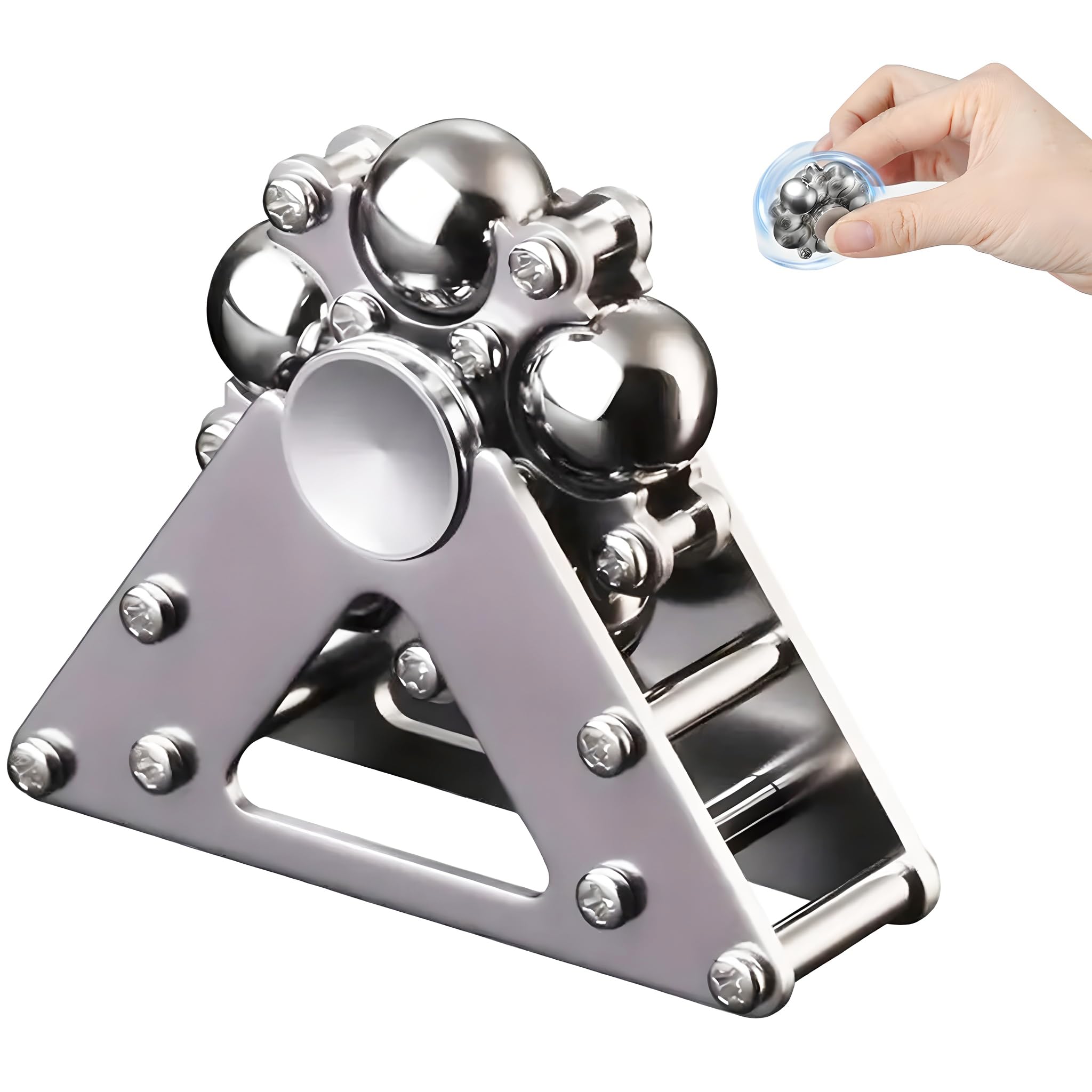 Ferris Wheel Fidget Spinner, Stress Relief Sensory Toys, Desktop Metal Spinning Top with Stand, Fingertip Mechanical Gyro for Adults, Party Favors, Gifts For Adult Autism ADHD