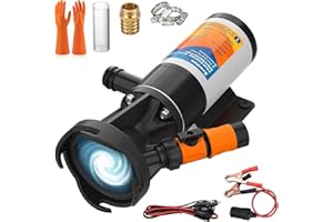 XPORTION Macerator Pump for RV,12GMP 12V Water Pump,RV Macerator Pump with fresh water rinse and manual crushing function, RV Waste Pump for Marine, Campers, Kitchen, Bathroom, RV Sewage