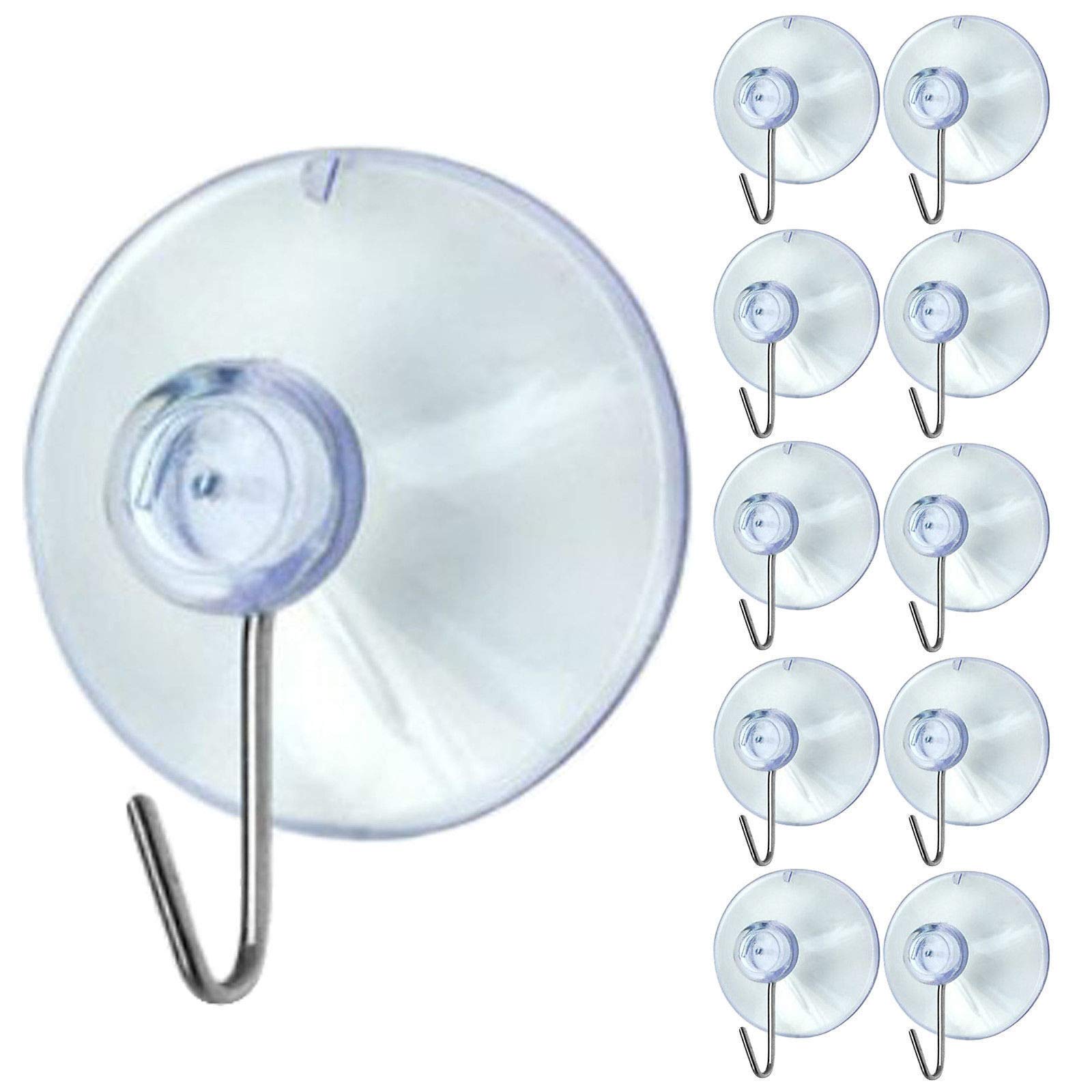 Lizzy 20-Pack Christmas Suction Hooks for Hanging Decorations – Heavy Duty Clear Window & Wall Hooks | Reusable Suction Cups for Lights, Wreaths & Ornaments | Indoor Outdoor Holiday Use