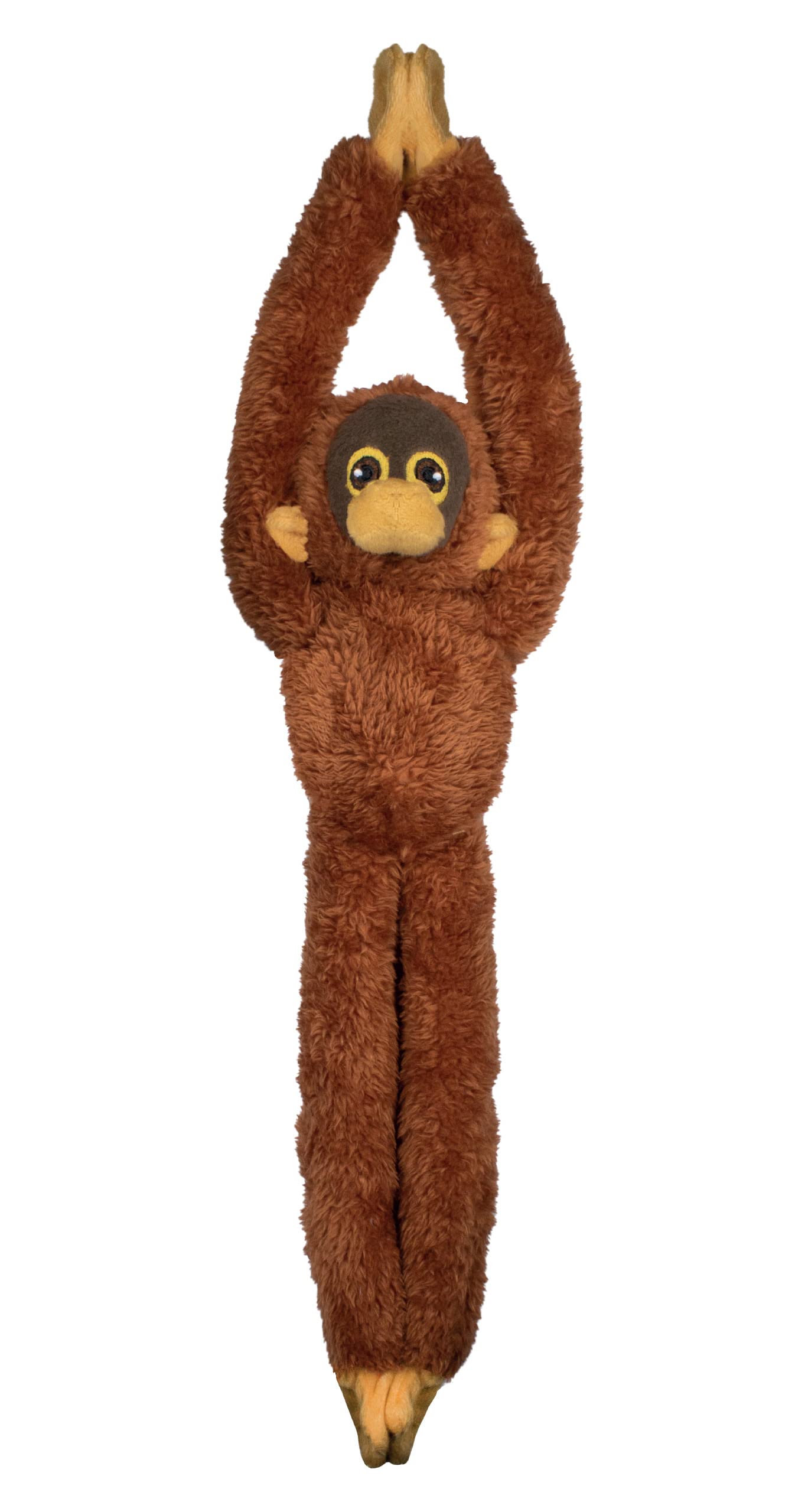 Deluxebase EcoBuddiez Tree Huggers - Orangutan from Small 55cm Hanging Soft Toy made from Recycled Plastic Bottles. Eco-friendly soft and cuddly plush toy and perfect cuddly gift for kids.