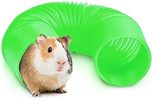2 BROTHERS WHOLESALE Guinea Pig Tunnels and Hamster Tubes - Fun Ferret Tunnels - Ideal Rat Cage Accessories - Collapsible Guinea Pig Toys for Boredom Relief - Green