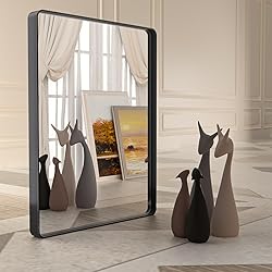 ISTRIPMF 36x36 Inch Black Bathroom Mirror,Rectangle