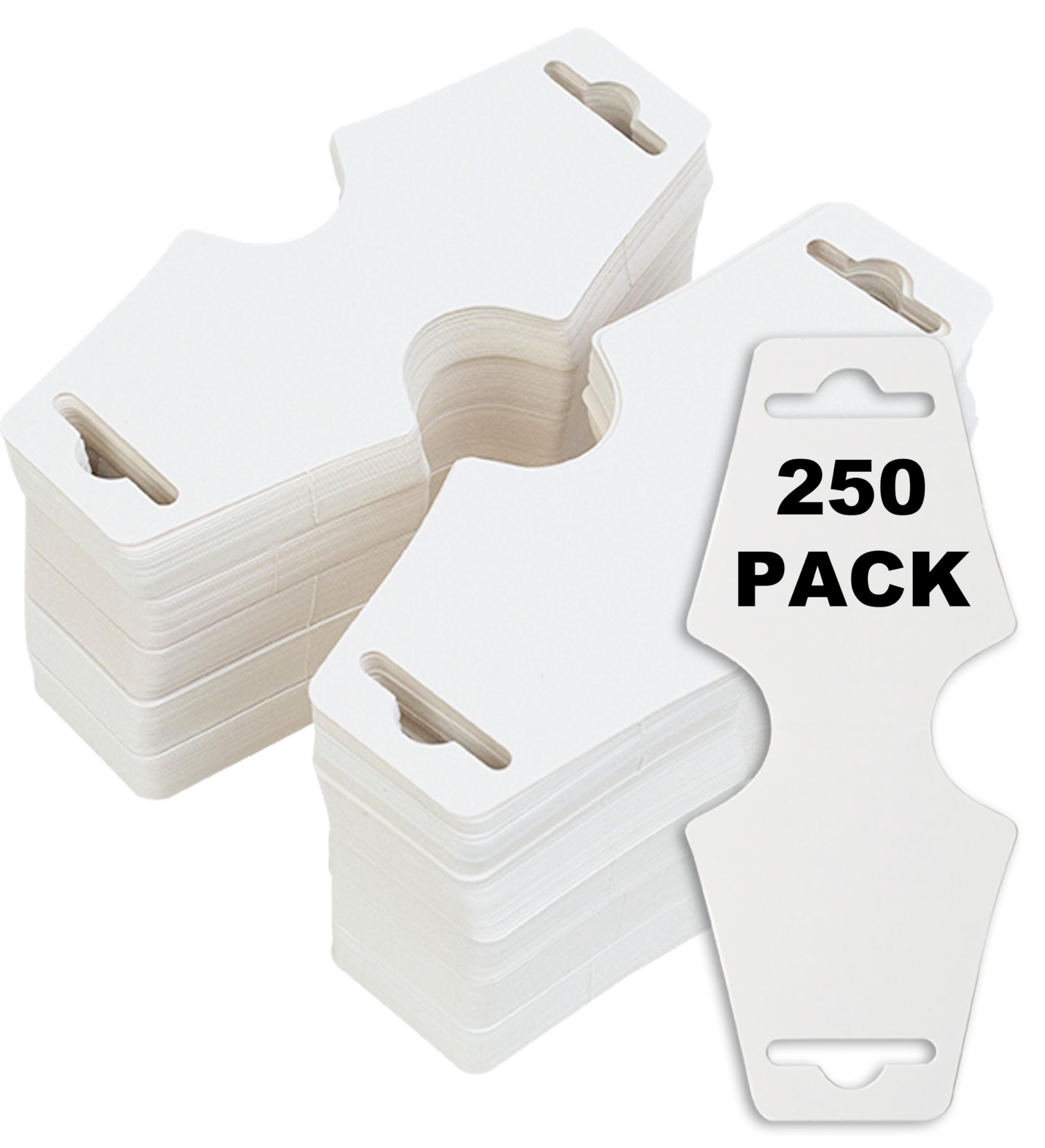 Photo 1 of ?250 Pack ? Necklace Jewelry Display Cards - Easy and Simple for Display Your Jewelries, Necklace, Bracelets - Bulk 250 Pack White