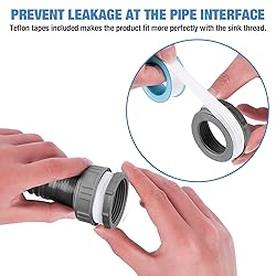NiHome Flexible P-Trap Pipe Kit with Teflon Tape
