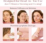 BAIMEI Gua Sha & Jade Roller Rose Quartz Facial Massager Gift Set view 5