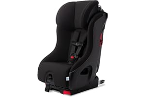 Clek Foonf Convertible Car Seat with Rigid LATCH, Crumple Zone safety system, Adjustable Headrest, Reclining Design, Anti-Rebound Bar & Flame Retardant-Free (Railroad Ziip)