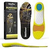 Bukihome Running Shoe Inserts for Women & Men, Lightweight Running Insoles with Heel Cushion for Hiking, Walking, Standing All Day-Relief Plantar Fasciitis Foot Pain– Men 7-8|Women 9-10-size M