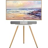 ECOTINY Tripod Easel TV Stand for 43 to 65 Inch LCD LED OLED Screen, Height Adjustable and Swievel Floor TV Stand, Corner TV