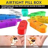 Doruimi Monthly Pill Box Organizer 32 Compartments Am Pm Easy Open for Elderly view 4