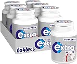 Extra White Classic Mint Sugar Free Chewing Gum 6 Bottles 46 Pieces Each
