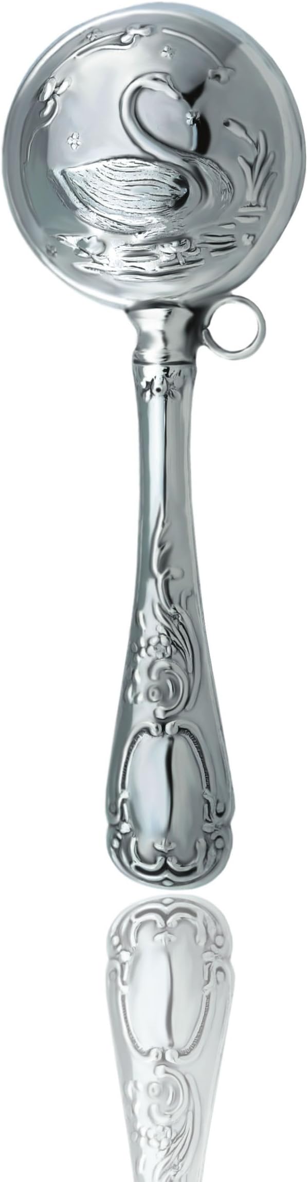 Sterling Silver Swan Rattle