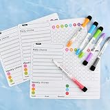 DODUOS 3 Magnetic Kids Chore Charts w/ 6 Markers Reusable Responsibility view 8