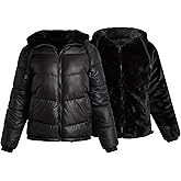 Steve Madden Womens Winter Jacket - Heavyweight Reversible Quilted Parka Puffer Coat Faux Fur Lined Jackets for Women