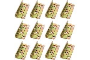 CYEAH 12PCS Bed Frame Brackets,Bed Rail Brackets Heavy Duty, Wooden Bed Rail Fittings, Rust Proof Bed Frame Hardware Brackets Kit for Connecting to Wood, Headboards and Foot-Boards