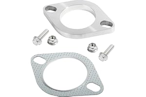 RESWISH ESEWALAS 3“ 2 Bolt Exhaust Gasket,Stainless Steel Exhaust Flange Connection Kit,Car Accessories Automobile Exhaust Pipe Flange and Interface Gasket Set for Turbo Manifold Header (2.25 Inch)