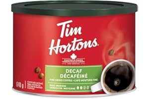 Tim Hortons Decaf, Fine Grind Coffee, Medium Roast, 640g Can