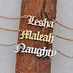 GR859C Custom Unique Letter Crystal Name Necklace