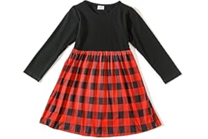 DALITA BOUTIQUE Christmas Toddler Girls Dress Snowman Polar Bear Winter Long Sleeves Dress