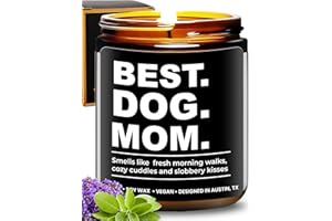 ROSA VILA Funny Best Dog Mom Candle, Dog Mom Gifts for Women, Pet Lovers Gifts to Her, Presents for Pet Lovers Women Unique for Birthday, Ideal Mothers Day Gift, Christmas, Gift-Ready