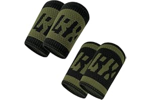 LYFT-RX Wrist Sweatbands, Slim Fit Design for Weightlifting, Gym, Workout, Cross Training, Weight Lift, Sports, 4.5 inch Sweat Wicking Wrist Bands, Men & Women, 4PACK (2 Pairs/2 Colors)