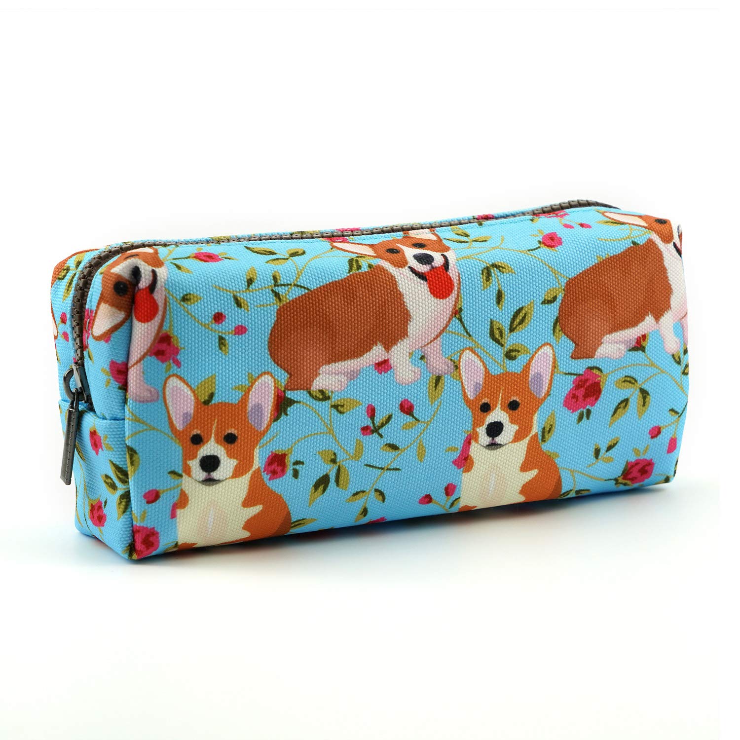 LParkin Cute Corgi Pencil Case Pouch Teacher Gift Gadget Bag Make Up Case Cosmetic Bag Stationary Kawaii Pencil Box