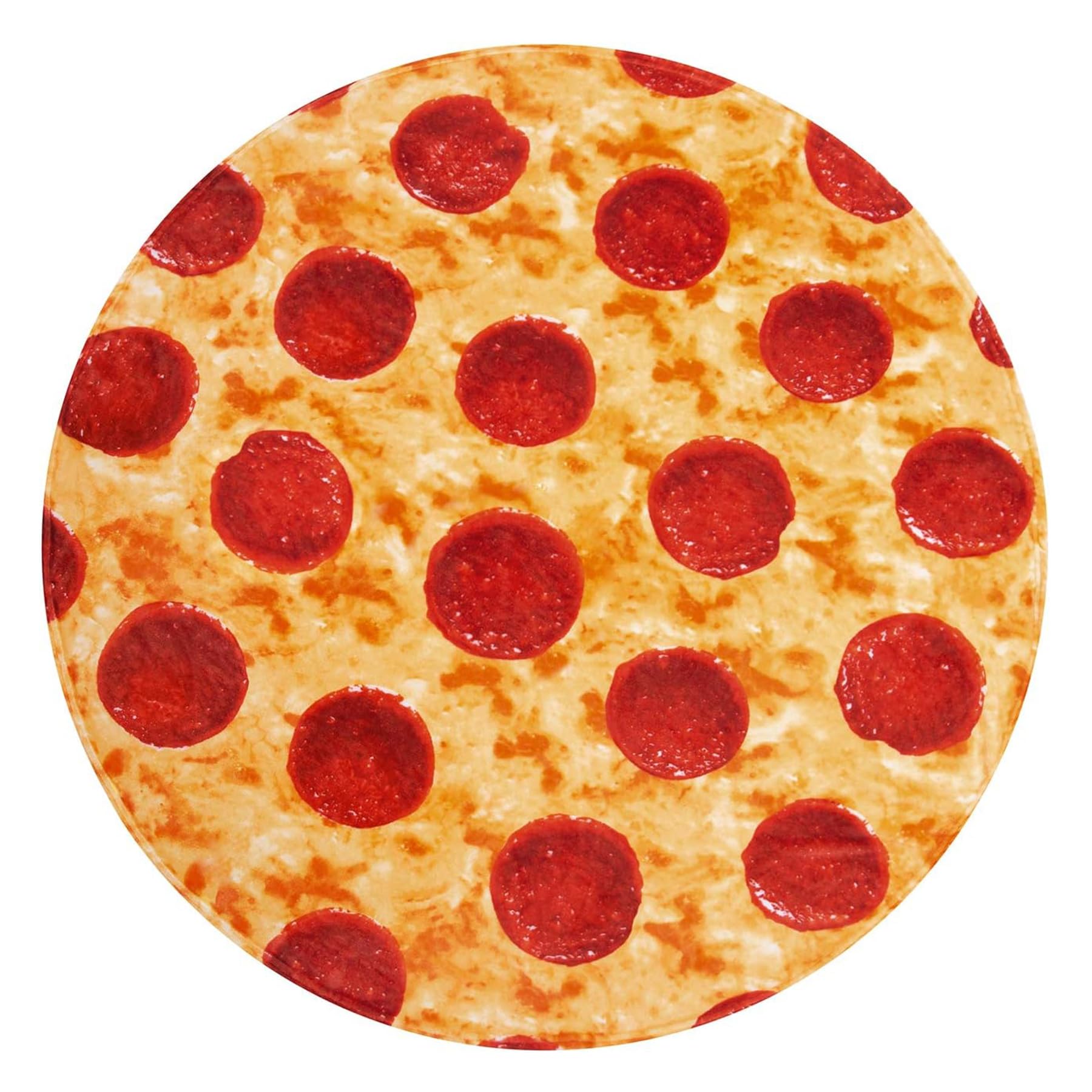 CASOFU Pizza Blanket, Queen Size Cute Large White Elephant Gifts for Adults Women Men Teens Kids, 285 GSM Soft Flannel Novelty Food Blanket Funny Gag Birthday Gift for Boy Girl(Flaming, 90 inches) Image