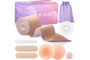Tripetals Boob Tape Kit Body Tape for Women Boobtape Invisible Breast Lift Tape for Large Breast with Pasties Nipple Covers