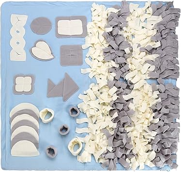 Amazon Pidsen ペットおもちゃ 訓練毛布 犬 猫 ペット ノーズワーク マット 分離不安 食いちぎる対策 運動不足 ストレス解消 噛むおもちゃ 集中力向上 知育玩具 嗅覚活動用品 100 100cm ブルー Pidsen 犬用アジリティ 運動器具 通販