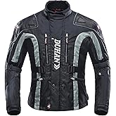 DUHAN All-season Motorcycle Jacket for Men Armor CE Level 1 Certified Windproof 600D Oxford Riding Jacket for Adventure
