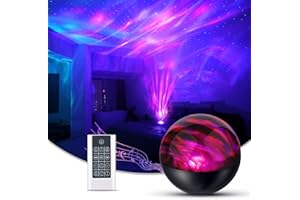 SUPFOO Galaxy Projector for Bedroom,Star Projector Night Light for Kids with White Noise and Bluetooth Music Speaker, Aurora Projector Remote Control & Timing Sky Starry Projector,Party,Home(Black)
