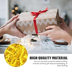 ZEBMOON 2 LB Yellow Crinkle Cut Paper Shred Filler