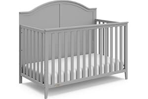 Graco Wilfred 5-in-1 Convertible Crib (Pebble Gray) – GREENGUARD Gold Certified, Converts to Toddler Bed and Full-Size Bed, F
