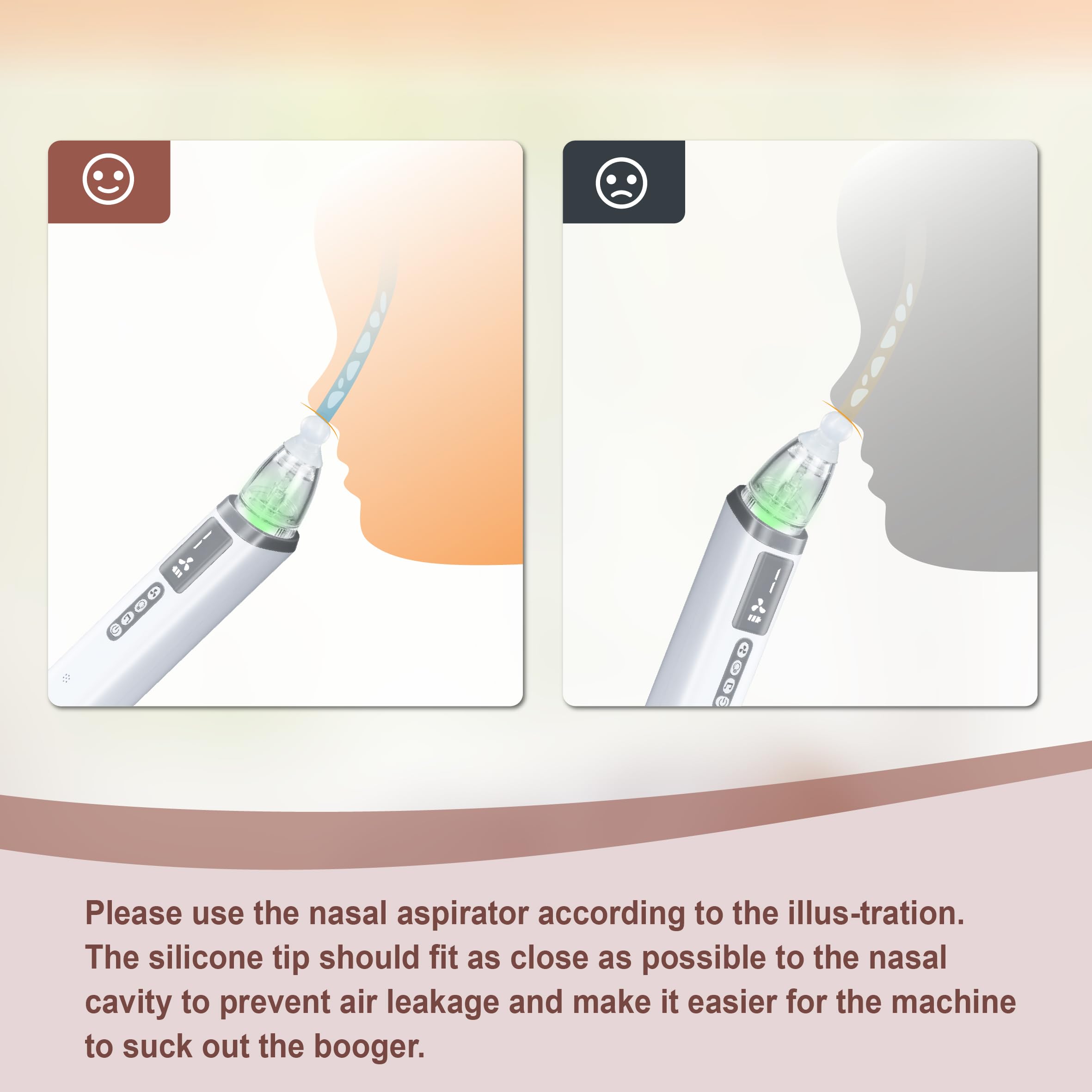 TopQuaFocus Baby Nasal Aspirator, Electric Nose Sucker Cleaner, 3 Adjustable Suction Power Level for Babies and Toddlers
